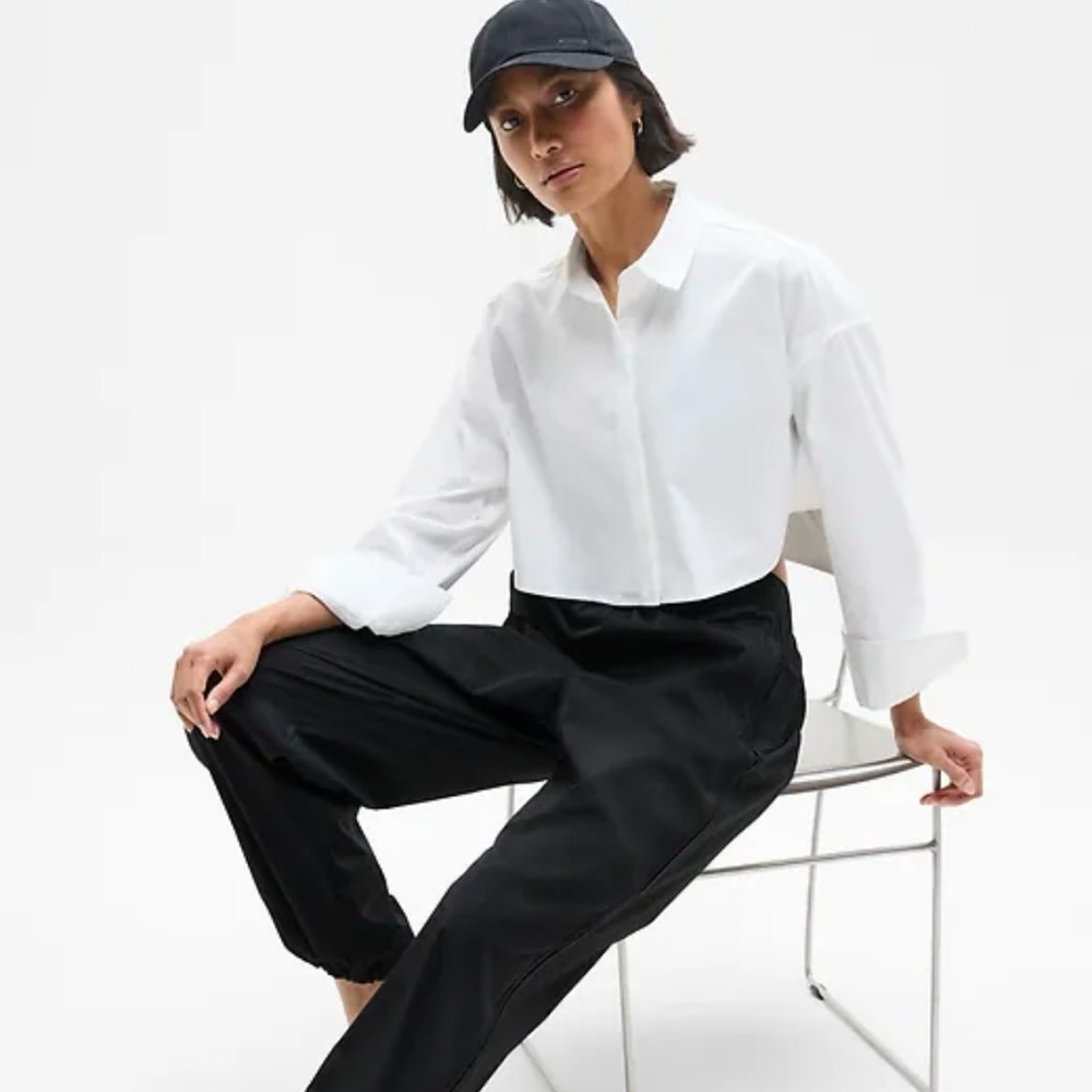 Athleta Midday Ultra Cropped Shirt | White | Size XL